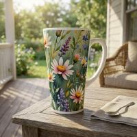 Latte 17oz Ceramic Mug - Coffee or Tea Cup, Extra Tall