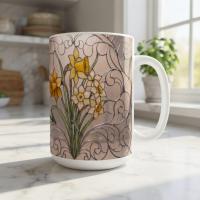 Floral Cups -  Large and Small Ceramic Mugs