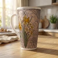 Latte 17oz Ceramic Mug - Coffee or Tea Cup, Extra Tall