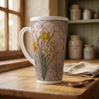 Latte 17oz Ceramic Mug - Coffee or Tea Cup, Extra Tall