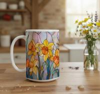 Floral Cups -  Large and Small Ceramic Mugs