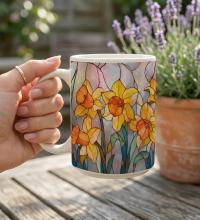 Floral Cups -  Large and Small Ceramic Mugs