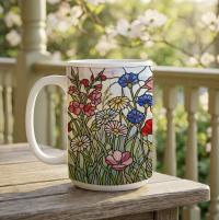 Floral Cups -  Large and Small Ceramic Mugs