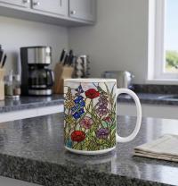 Floral Cups -  Large and Small Ceramic Mugs