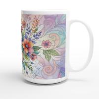 Floral Cups -  Large and Small Ceramic Mugs