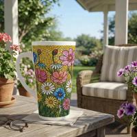 Latte 17oz Ceramic Mug - Coffee or Tea Cup, Extra Tall