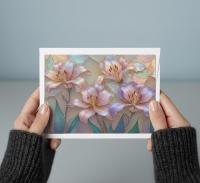 Flowers - Original Art Card - Single Card or Bulk 10 Pack of Gift Cards