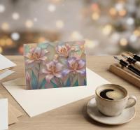 Flowers - Original Art Card - Single Card or Bulk 10 Pack of Gift Cards