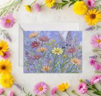 Flowers - Original Art Card - Single Card or Bulk 10 Pack of Gift Cards