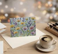 Flowers - Original Art Card - Single Card or Bulk 10 Pack of Gift Cards