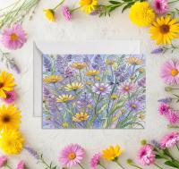 Flowers - Original Art Card - Single Card or Bulk 10 Pack of Gift Cards