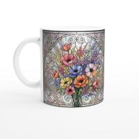 Floral Cups -  Large and Small Ceramic Mugs