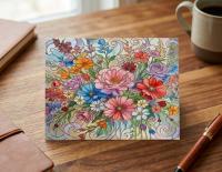Flowers - Original Art Card - Single Card or Bulk 10 Pack of Gift Cards
