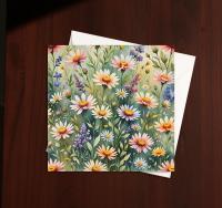 Set of 3 Watercolor Floral Greeting Cards, Blank Inside, Multiple Sizes
