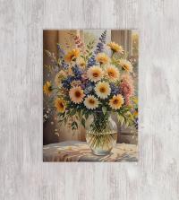 Flowers - Original Art Card - Single Card or Bulk 10 Pack of Gift Cards