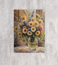 Flowers - Original Art Card - Single Card or Bulk 10 Pack of Gift Cards