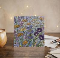Flowers - Original Art Card - Single Card or Bulk 10 Pack of Gift Cards