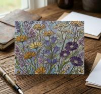 Flowers - Original Art Card - Single Card or Bulk 10 Pack of Gift Cards