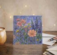 Flowers - Original Art Card - Single Card or Bulk 10 Pack of Gift Cards