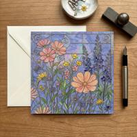 Flowers - Original Art Card - Single Card or Bulk 10 Pack of Gift Cards