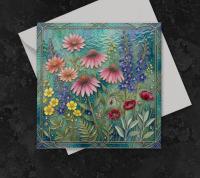 Flowers - Original Art Card - Single Card or Bulk 10 Pack of Gift Cards