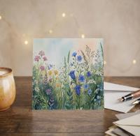 Flowers - Original Art Card - Single Card or Bulk 10 Pack of Gift Cards
