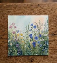 Flowers - Original Art Card - Single Card or Bulk 10 Pack of Gift Cards