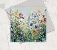 Flowers - Original Art Card - Single Card or Bulk 10 Pack of Gift Cards