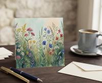 Flowers - Original Art Card - Single Card or Bulk 10 Pack of Gift Cards