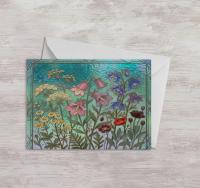 Flowers - Original Art Card - Single Card or Bulk 10 Pack of Gift Cards