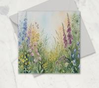 Flowers - Original Art Card - Single Card or Bulk 10 Pack of Gift Cards