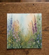 Flowers - Original Art Card - Single Card or Bulk 10 Pack of Gift Cards