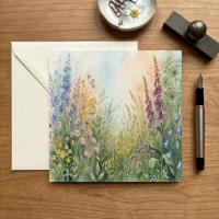Flowers - Original Art Card - Single Card or Bulk 10 Pack of Gift Cards