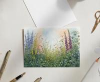 Flowers - Original Art Card - Single Card or Bulk 10 Pack of Gift Cards