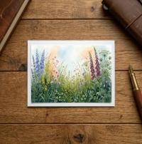 Flowers - Original Art Card - Single Card or Bulk 10 Pack of Gift Cards