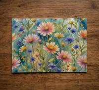Flowers - Original Art Card - Single Card or Bulk 10 Pack of Gift Cards