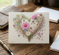 Flowers - Original Art Card - Single Card or Bulk 10 Pack of Gift Cards