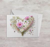 Flowers - Original Art Card - Single Card or Bulk 10 Pack of Gift Cards