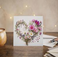 Flowers - Original Art Card - Single Card or Bulk 10 Pack of Gift Cards