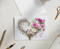 Flowers - Original Art Card - Single Card or Bulk 10 Pack of Gift Cards