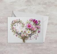 Flowers - Original Art Card - Single Card or Bulk 10 Pack of Gift Cards