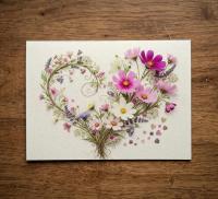 Flowers - Original Art Card - Single Card or Bulk 10 Pack of Gift Cards