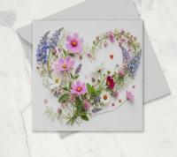 Flowers - Original Art Card - Single Card or Bulk 10 Pack of Gift Cards