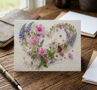 Flowers - Original Art Card - Single Card or Bulk 10 Pack of Gift Cards