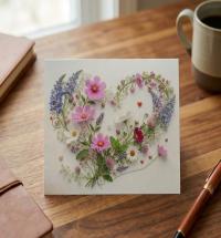 Flowers - Original Art Card - Single Card or Bulk 10 Pack of Gift Cards