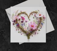 Flowers - Original Art Card - Single Card or Bulk 10 Pack of Gift Cards