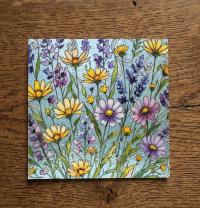 Flowers - Original Art Card - Single Card or Bulk 10 Pack of Gift Cards