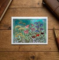 Flowers - Original Art Card - Single Card or Bulk 10 Pack of Gift Cards