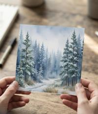 Christmas Gift Cards, Large Note Card, Money Card