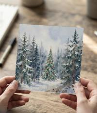 Christmas Gift Cards, Large Note Card, Money Card